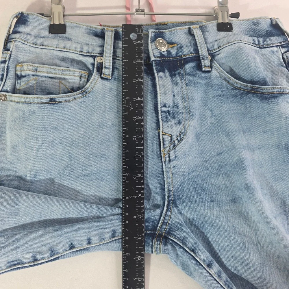 True Religion Geno Relaxed Slim Jeans Mens 31x31 Light Wash Blue Denim